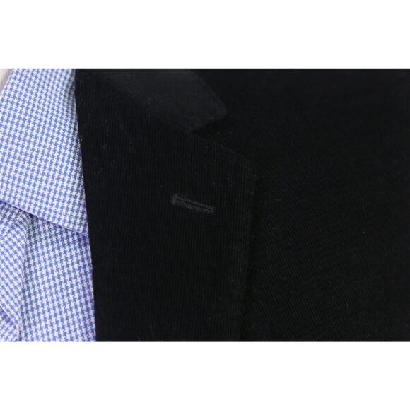 J. Crew Legacy Black Corduroy Velvet 2-Btn Blazer Jacket Men's 40L - Picture 5 of 10